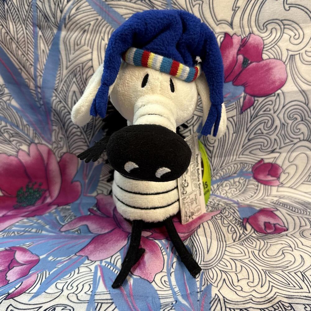 Pearls‎ Before Swine Zebra Plush Aurora 6" Rare Stuffed Animal NWT